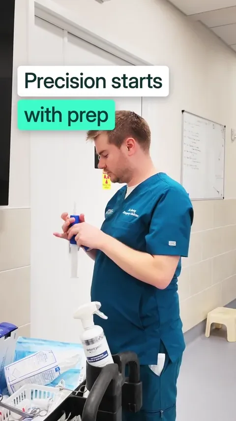 VMC team preparing for a CT scan, from Faye Constant’s client social video