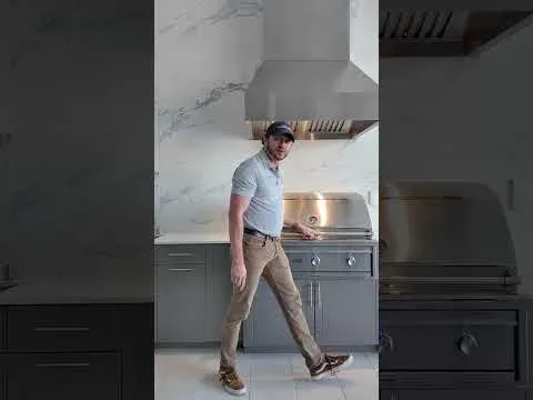 An outdoor kitchen, up close